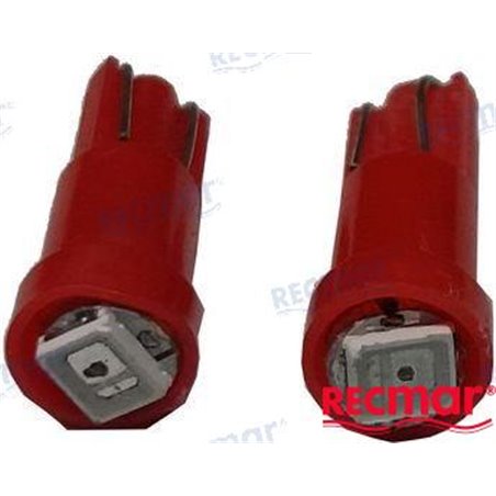 BOMBILLA 12V, 1.2W ROJO (PACK 2)