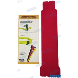 ABRAZADERA VELCRO  20CM ROJO