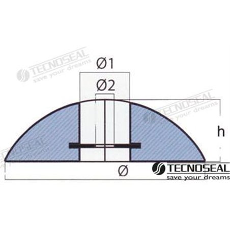 ANODO TIMON ZINC Ø 70MM UK
