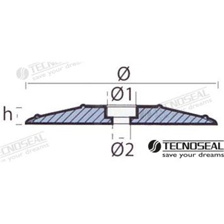 ANODO DISCO DOBLE ZINC Ø 90MM