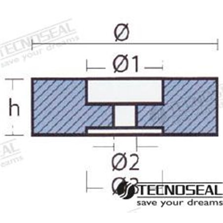 ANODO POPA ZINC Ø 140MM 2,72 KG