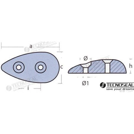 ANODO OVAL ZINC 83X33X20MM