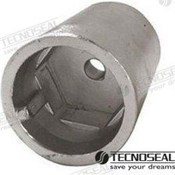 ANODO RADICE ZINC HEXAGONAL EJE 45MM