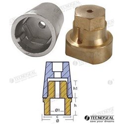 ANODO RADICE COMPLETO ZINC EJE 45