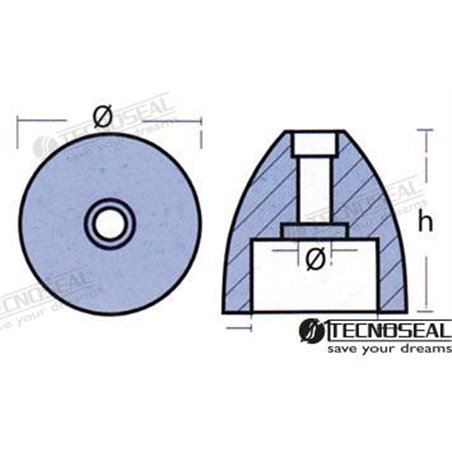 ANODO MTF ZINC EJE 35-50MM.