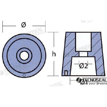 ANODO REGGIANI ZINC EJE 50