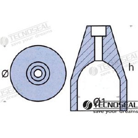 ANODO OGIVE ORVEA ZINC 56MM