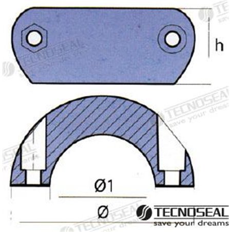COLLAR PLANO ZINC 30MM.
