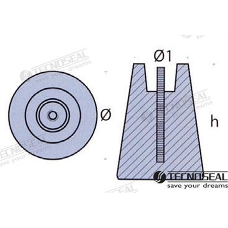 ANODO ZINC PARA COLGAR DIAMETRO 80MM