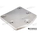 ANODO ALUMINO PLACA ZEUS 160X150X16MM