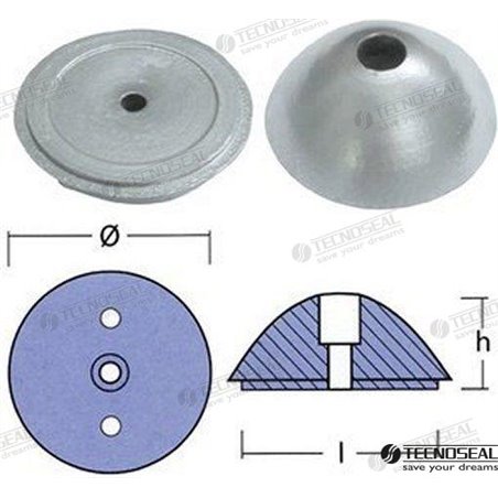 ANODO PARA VARIPROFILE Ø 55MM ZINC