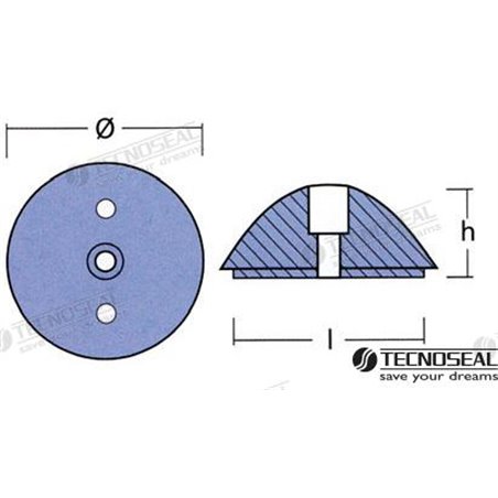 ANODO PARA VARIPROFILE Ø 55MM ZINC