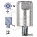 ANODO YANMAR BARRA MOTOR ZINC Ø 20MM