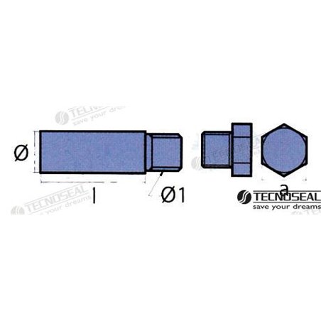 ANODO MOTOR YANMAR COMPLETO L 32MM