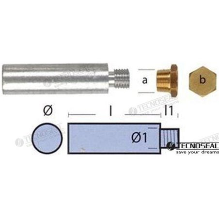ANODO MOTOR YANMAR COMPLETO L 50MM