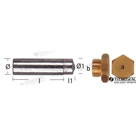 ANODO PARA LOMBARDINI ZINC Ø 15MM