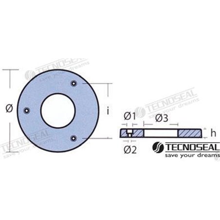 ANODO HIDROMARINE ZINC Ø 150MM