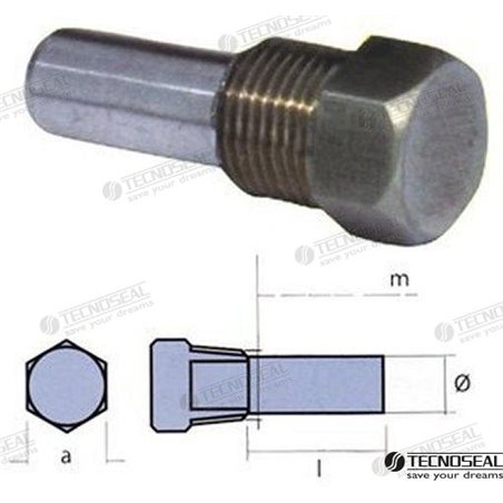 ANODO BARRA ZF ZINC Ø12MM
