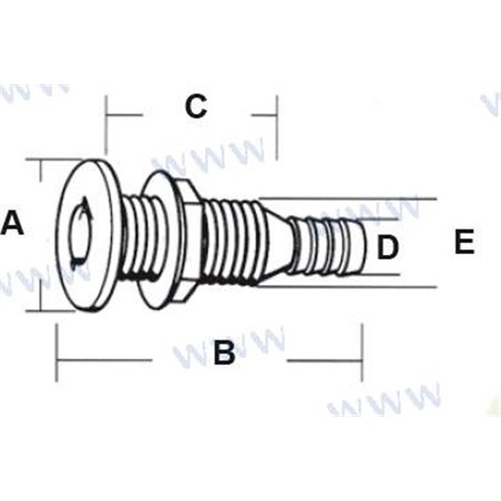PASACASCOS PARA MANGUERAS DE 16 MM.