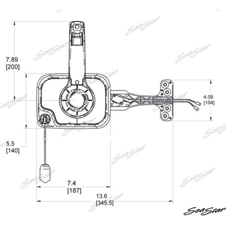 MANDO LATERAL NEGRO c/ PARO MOTOR