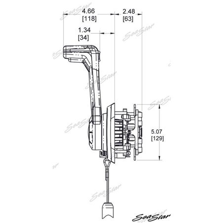 MANDO LATERAL CENTRAL NEGRO c/Paro Motor