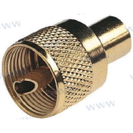 CONECTOR PL259 MACHO GOLD PARA RG58