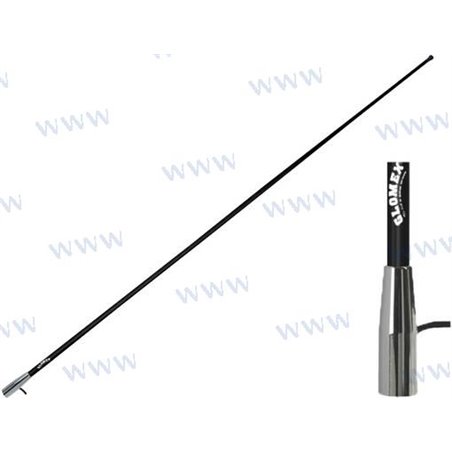ANTENA AM/FM 1,5m NEGRA ROSCA CROMADA