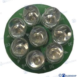 BOMBILLA 8 LEDS AZUL 12V