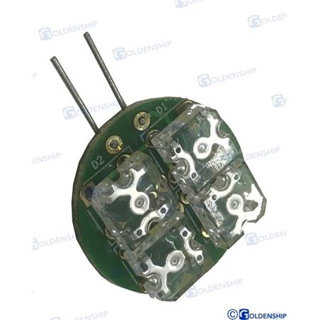 BOMBILLA 90º 4 LEDS ROJO 12V.