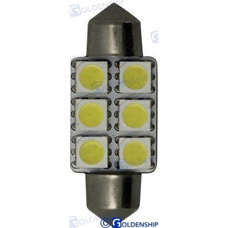 BOMBILLA FESTON 6LED 1,3W 10/30V 15,9*37