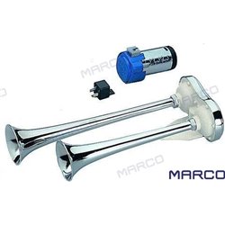 BOCINA DOBLE ABS C/COMP. 12V.