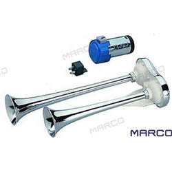 BOCINA DOBLE ABS C/COMP. 24V.