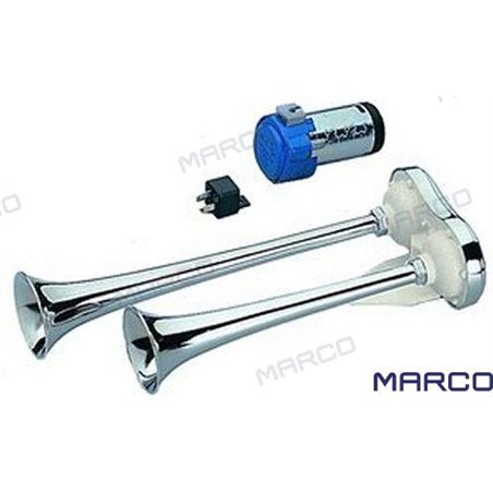 BOCINA DOBLE ABS C/COMP. 24V.