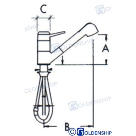 GRIFO FREGADERO MIXER LUXUS-C0 (1.20M)
