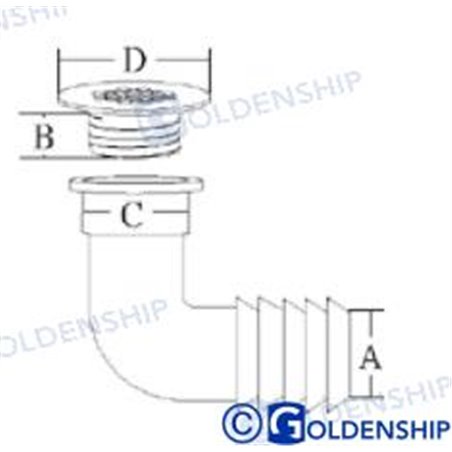 DESAGÜE BAÑERA 90º 1"