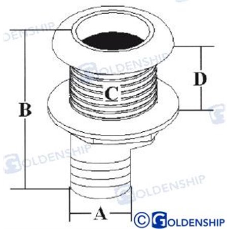 PASACASCOS C/VALVULA 1-1/2"