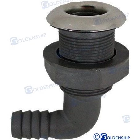 PASACASCOS NYLON/INOX 90º  1-1/8"