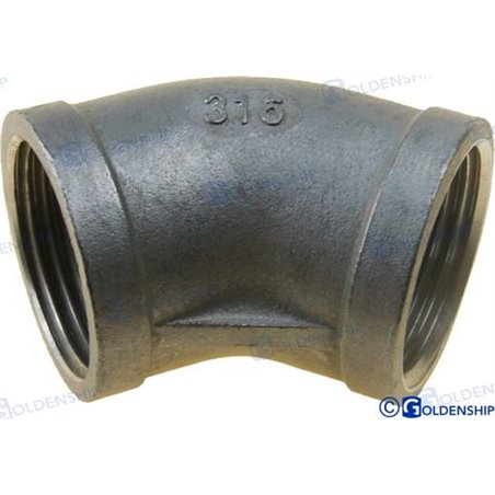 CODO 45º H-H  INOX   1"