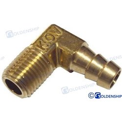 ENTRONQUE LATON 90º  NPT 1/4X3/8" (2)