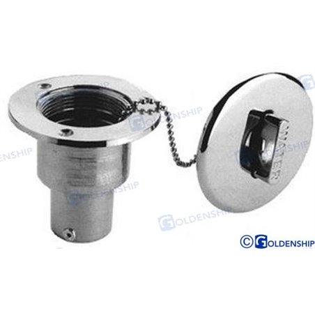 TOMA CUBIERTA "WATER" 38MM LAT.CROMADO