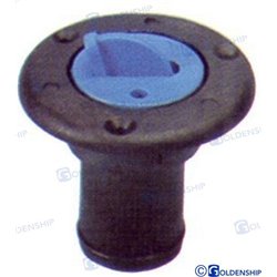 TOMA DE CUBIERTA "WATER"  38 mm Negro