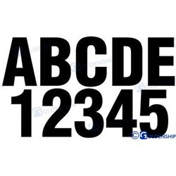 KIT NUMEROS Y LETRAS  NEGRO - NEW