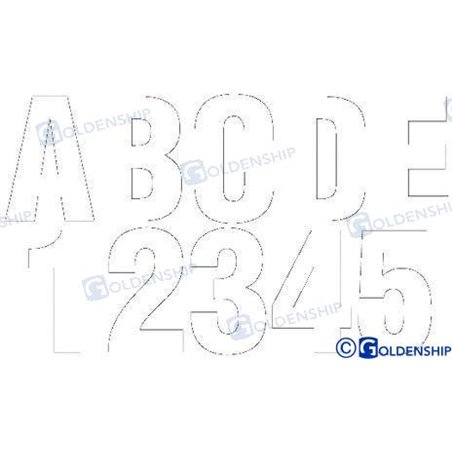 KIT NUMEROS Y LETRAS  BLANCO - NEW