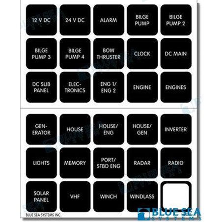 KIT 30 ETIQUETAS DC.  NEGRAS