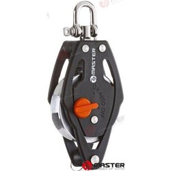 POLEA SIMPLE C/SEGURO Y ARRAIGO 40MM