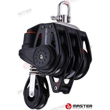 POLEA TRIPLE C/MORDAZA Y ARRAIGO 40MM