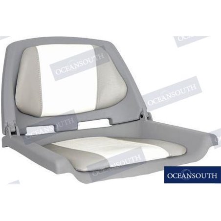 ASIENTO PLEGABLE FISHERMAN GRIS/BLANCO