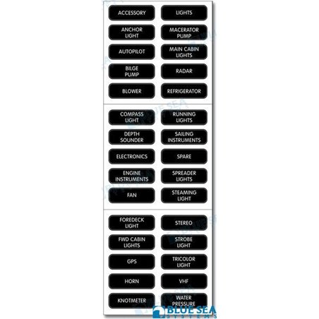 ETIQUETAS FONDO NEGRO 36X11 MM.