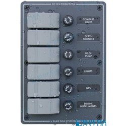 PANEL 6 INTERRUPTORES VERTICAL